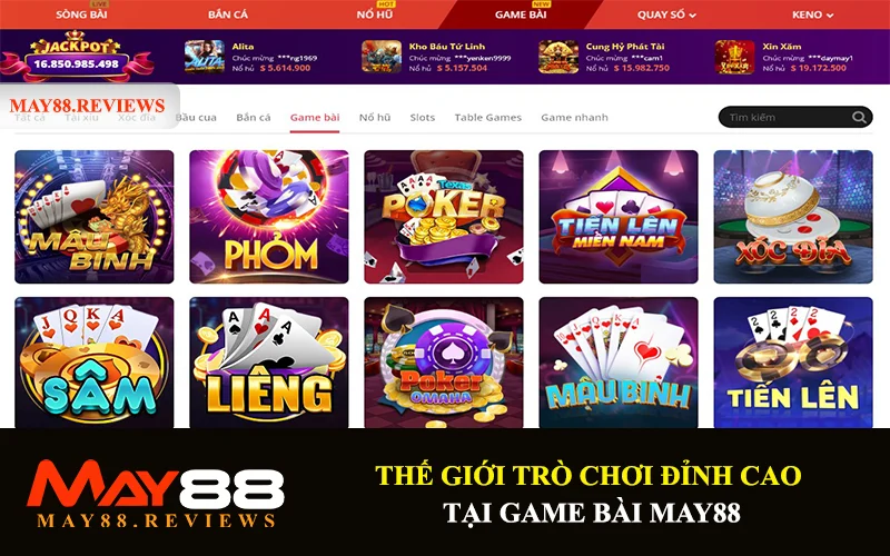 Những đặc biệt mà Game bài trực tuyến MAY88 xây dựng